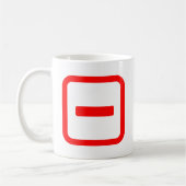 Japanische Nummer eins 一 【Ichi】 Kanji Kaffeetasse (Links)