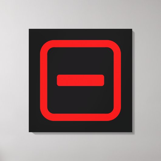 Japanische Nummer eins 一 【Ichi】 Kanji Leinwanddruck (Vorderseite)