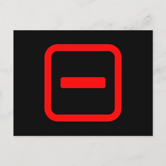 Japanische Nummer eins 一 【Ichi】 Kanji Postkarte (Vorderseite)