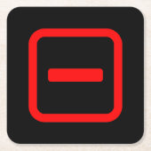 Japanische Nummer eins 一 【Ichi】 Kanji Rechteckiger Pappuntersetzer (Vorderseite)