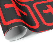 Japanische Nummer zehn 十 【Ju】 Kanji Geschenkpapier (Rolleneckpunkt)