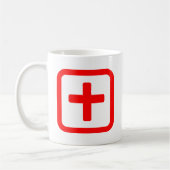 Japanische Nummer zehn 十 【Ju】 Kanji Kaffeetasse (Links)