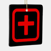 Japanische Nummer zehn 十 【Ju】 Kanji Keramikornament (Rechts)