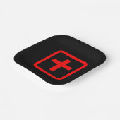 Japanische Nummer zehn 十 【Ju】 Kanji Pappteller (Gewinkelt)