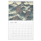Japanische Ölmalerei Kalender (Jan 2026)