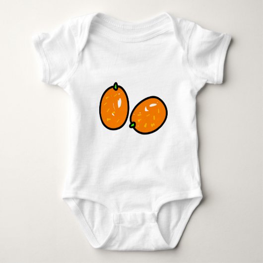 Japanische Orange Baby Strampler (Vorderseite)