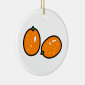 Japanische Orange Keramikornament (Rechts)