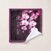 Japanische Orchideen Badhandtuch Set (Waschlappen)