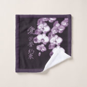 Japanische Orchideen Badhandtuch Set (Waschlappen)