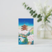Japanische orientalische Landschaft Keisui Pagode Visitenkarte (Stehend Vorderseite)
