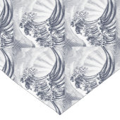 Japanische orientalische Wellen-Radierung Kurzer Tischläufer (Ecke)