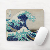 Japanische Ozeanwellen Ästhetische Strandwaves Äst Mousepad (Mit Mouse)