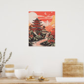 Japanische Pagoda Poster (Küche)