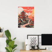 Japanische Pagoda Poster (Heimbüro)