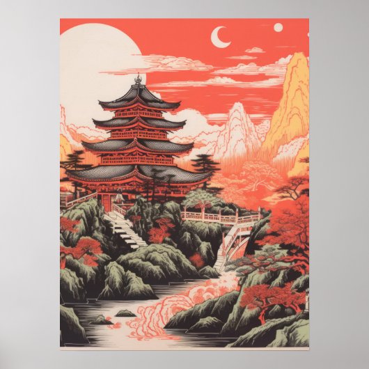 Japanische Pagoda Poster (Vorne)