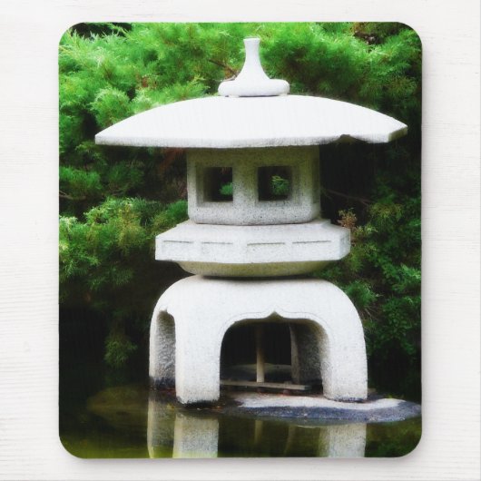 Japanische Pagoden-Laternen-Art-Garten-Statue Mousepad (Vorne)