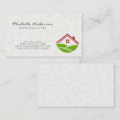 Japanische Papiertextur | Zuhause-Symbol Visitenkarte (Vorne/Hinten)