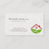 Japanische Papiertextur | Zuhause-Symbol Visitenkarte (Vorderseite)