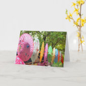 Japanische Parasolnotecard Karte (Gelbe Blume)