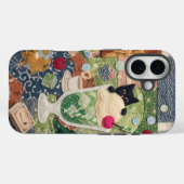 Japanische Patchwork-Katzenkunst Case-Mate iPhone Hülle (Rückseite (Horizontal))