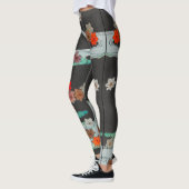 JAPANISCHE PATTERIN SCHWARZE Leggings (Links)