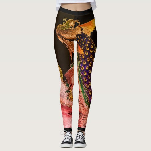 JAPANISCHE PEACOCK PRINT-LEGGINGS LEGGINGS (Vorderseite)
