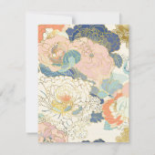 Japanische Peony Personal Stationery Mitteilungskarte (Rückseite)