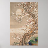 Japanische Pflaumenblüten im Mondlicht von Sō Shiz Poster (Vorne)