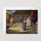 Japanische Pilgris kehrt aus dem Berg Fusi Yama zu Postkarte (Vorne/Hinten)