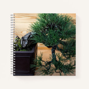 Japanische Pine Bonsai Tree Notizblock