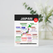 Japanische Präfektur; beten für Japan Postkarte (Stehend Vorderseite)