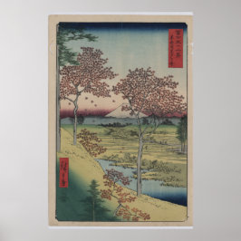 Japanische Printwerbung zeigt Aussicht auf den Fuj Poster