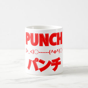 Japanische Punch Emoticons Kaffeetasse