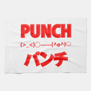 Japanische Punch Emoticons Küchentuch