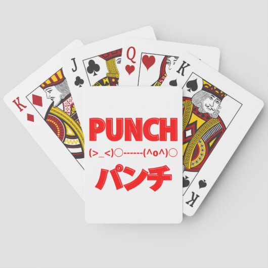 Japanische Punch-Emoticons Spielkarten (Rückseite)