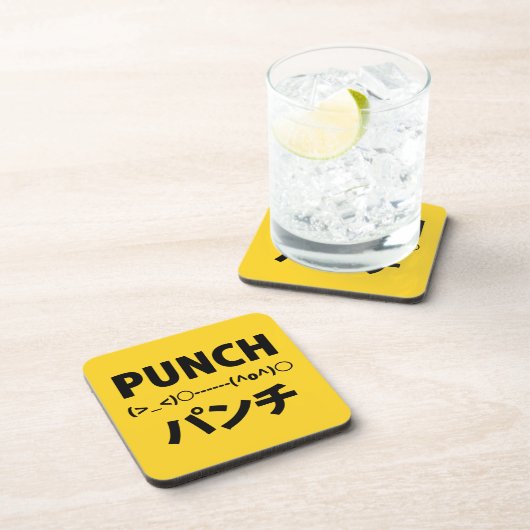 Japanische Punch Emoticons Untersetzer (Rechte Seite)