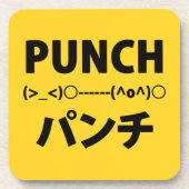 Japanische Punch Emoticons Untersetzer (Vorderseite)