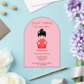 Japanische Puppe Geburtstagsparty Acryleinladungen (Insitu (Hochzeit))