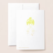 Japanische Puppe - goldener Geburtstag Folienkarte (Rückseite mit Umschlag)