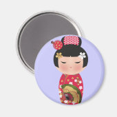 Japanische Puppe Magnet (Vorderseite/Rückseite)