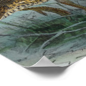 Japanische Quail Vintag Bird-Illustration Poster (Ecke)