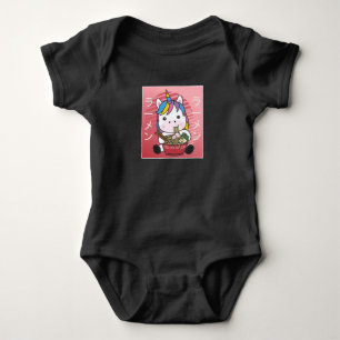 Japanische Rainbow Unicorn Lieben Ramen Pasta Baby Strampler
