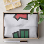 Japanische Rasta ラ タ grün, Gold und Rot Seidenpapier (Geschenk)