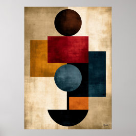 Japanische redaktionelle geometrische abstrakte Wa Poster