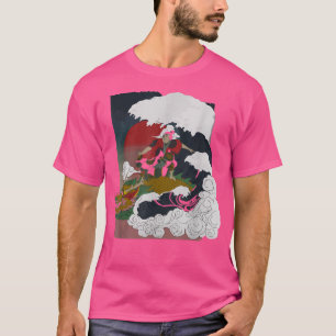 Japanische Retro-Vintage-Grafiken Samurai auf der  T-Shirt