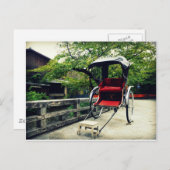 japanische Rickshaw Postkarte (Vorne/Hinten)