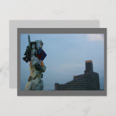 Japanische Riesenrobot-Statue Postkarte (Vorne/Hinten)