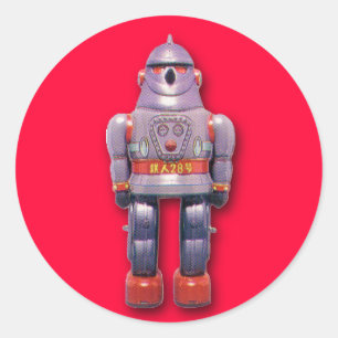 Japanische Roboter-Aufkleber (Blatt 6) Runder Aufkleber