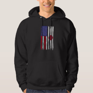 Japanische Roots Halbamerikanische Flagge Patrioti Hoodie