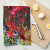 Japanische Rosa-Ahornblätter Geschirrtuch (Viertel Falte)